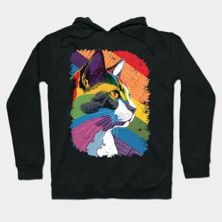 Cat with the Pride Flag: Choose Love Hoodie